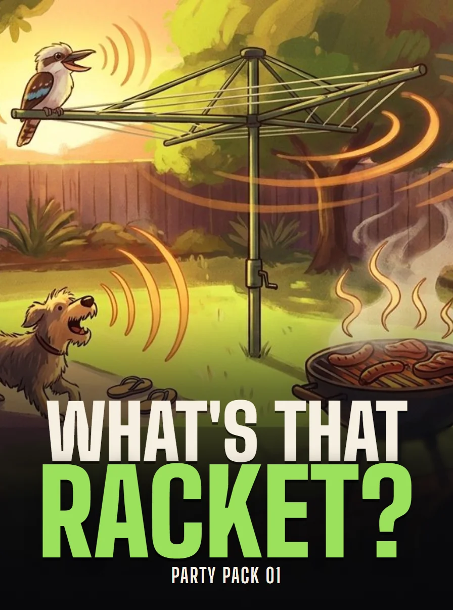 What's That Racket?, in Party Pack 01, coming soon